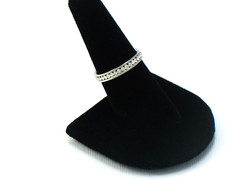 Eternity Band – Silver Tone and Sparkling Rhinestones Size 8
