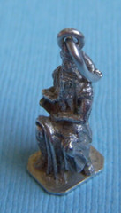 Vintage Moses Statue Michelangelo Rome Italy silver charm