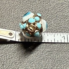 Antique 1900s Triple Evil Eye Gilted Brass Pendant Good Luck Protection Amulet