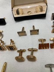 VTG Lot 35+ Pcs of Mens Cufflinks Tiebars-Pins-Clips-Swank Hickok Anson Kreisler