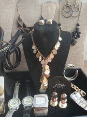 Vintage-Modern Costume Jewelry Mix Lot 20+ Necklaces Watches Earrings Bracelets