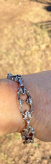 Vntg. Victorian Romantic European Baroque 935 Sterling Clasp Bracelet