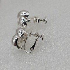 Vtg Napier Screw Back Silver Tone Love Knot Twist Clip On Earrings
