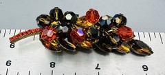 Juliana D & E DeLizza Elster Cha Cha Leaf Pin AB Crystals Navettes Chatons 3.25”
