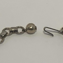 Vintage Barclay Necklace Metal Silver Tone Choker 16 inches Long