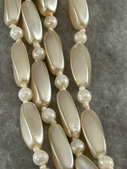 Vintage 4-Strand Man-Made Pearls 16” Length