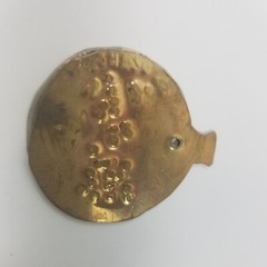 VINTAGE Metal Brutalist “Time is Good/Precious” Pendant Charm