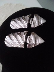 Vintage Silver Toned Clip On Earrings