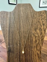 Antique/Vintage 12K GF Carved Shell Cameo Pendant Necklace In Box