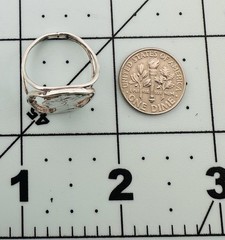 Vintage Unique Patriotic 1943 Mercury Dime Cutout Silver Ring US Coin Sz 6 3/4