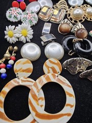 Vintage Earring Lot Colorful Mixed Styles Vintage Jewelry Lot 25+ Pair