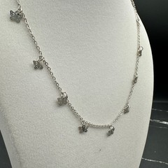 Vintage Claire’s Silver-Tone Classic Round Link Butterfly Charm Station Lobster