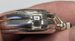 Vintag Victorian Lindenwold Silver Heart Shape Pendant Watch W 1937 Mercury Dime