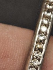 VTG Nadri Channel Set CZ Hinged Bangle Bracelet Silver Tone Vintage