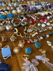 Big Clip-On Earrings Lot Vintage Modern All Wearable Jewelry Over 150 Pairs