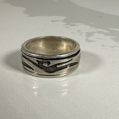 .925 Sterling Silver Vintage Spinner Ring See Pics For Size**