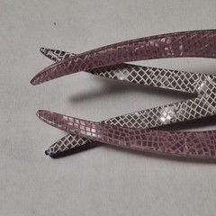 Lea Stein Paris France Fused Plastics Swallow Bird Pin Brooch Lilac Purple