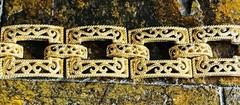 Vintage Crown Trifari Gold-Tone Panel-Link Filigree Bracelet Signed 7” BEAUTIFUL