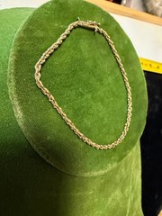 Vintage Italian SOLID 14KT Gold Stamped 7.5″ Bracelet 3.2 Grams New Old Stock