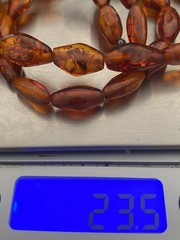 Vintage Natural Amber Pendant Sterling silver Clasp 52cm Length 23.5 Grams