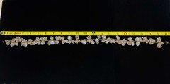 Antique Victorian Rose Quartz Cluster Necklace Silver Link Pools of Light 97 Gr