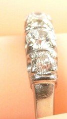 Art Deco Diamond Wedding Band Platinum Ring Size 9.5 UK-S1/2 EGL USA Circa 1920s