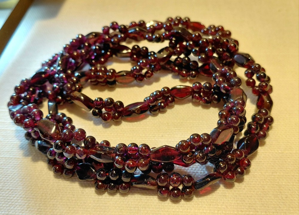 Vintage Natural Red Pyrope Garnet/Almandine Garnet Necklace Grape Clusters…