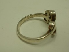 Vintage 925 Sterling Silver Bypass Swirl Ring Size 5.25 Signed S925 Estate Find