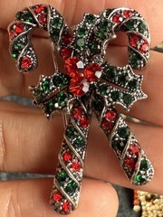 Vtg Christmas Brooch 1 Eisenberg Ice Earings 2 Trees 5 Unsigned