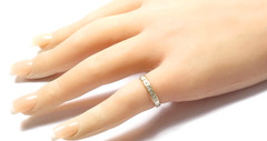 Antique Art Deco 1920’s Diamond Eternity Wedding Band 14KW/Y Ring Size 4.75 UK-J