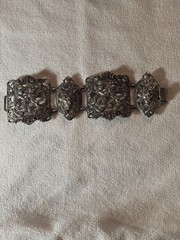 Vintage Cini Sterling 925 Cherub & Lion Bracelet Italian Renaissance Revival