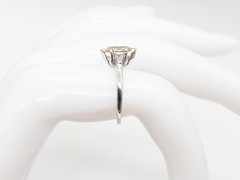 Vintage 1950s $5000 1.25ct Natural FANCY YELLOW Marquis Diamond Platinum Ring