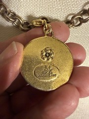 John Wind Maximal Art Butterfly Necklace Gold Tone Red Resin Pendant Signed