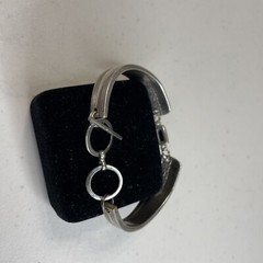 Estate Oneida Silversmith Spoon Bracelet Unique Homemade Silverplate Jewelry