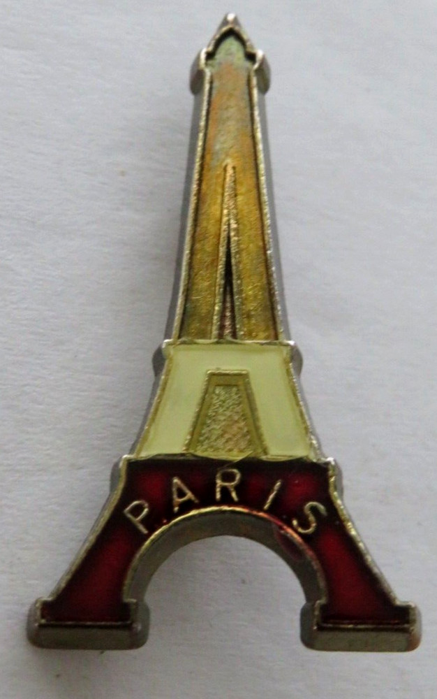 Vtg Paris France Eiffel Tower Pin Brooch 1 5/8″ Jewelry Piece Accessory