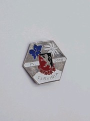 Vintage Ski Pin Lorioli Fratelli M. Cervinia 2050 Hat Lapel Pin Enamel Milano