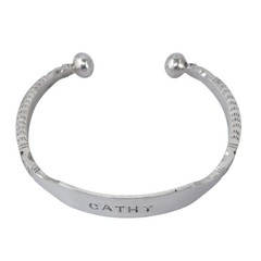 Moroccan Berber ID Cuff Bracelet | CATHY | Vintage Sterling Silver 925 | 7″