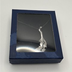 Vintage Salvador Dali Museum Melting Cello Pendant Necklace Surrealist Boxed