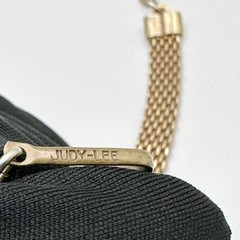 Vintage Signed Judy Lee Necklace Gold Tone Mesh Tassel Dangle Chain 13-16”