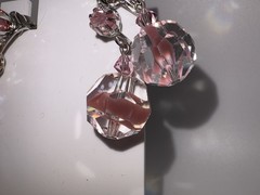 2 Pairs Pink AB Aurora Borealis Crystal Dangle Drop Clip-on Earrings Vtg