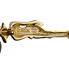 L’OFFICIEL Laura Fabbri Italy Lady Brooch Pin Jewelry Enamel Made in Italy 0.68″