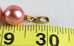 Joan Rivers Pink Faux-Pearl Czech Republic Glass Bead Necklace 30 In Gold Tone