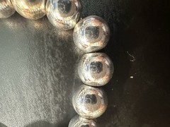 Vintage Lauren Ralph Lauren Signed SilverTone Ball Bead 6.5” Bracelet