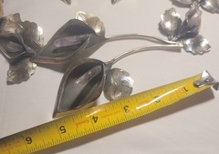 vintage PAR Taxco sterling silver (925) jewelry set with amethyst teardrops.