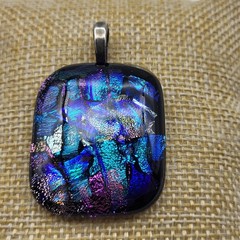 Fabulous artisan Blue art glass pendant OOAK whimsical fun