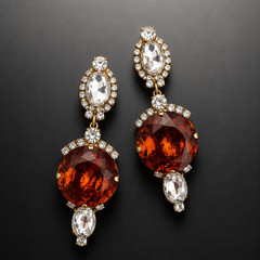 Luxury Rhinestone Long Dangling Clip-On Earrings – FREE SHIPPING