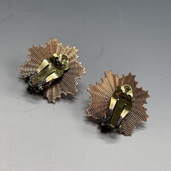 Vintage Copper Necklace and Clip-on Earring Chain Metal Clusters