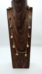 Joan Rivers Faberge Egg Necklace Collection 13 Different Vintage Charms 28 in