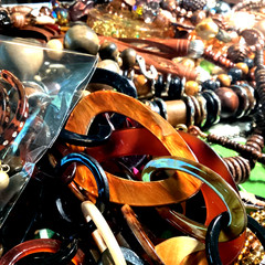 1/2LB Jewelry TREASURE Lot with Earthy & Warm Amber, Brown golden Autumn theme