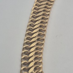 Vintage BB 12KGF Yellow Gold Filled Princess Link Chain Necklace Choker 56g 15″